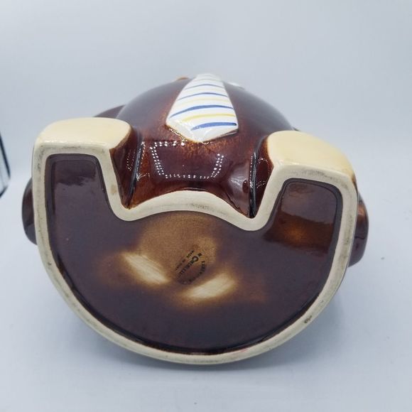 Bear Cookie Jar by M. Kamenstein Portugal Yogi Bear with Tie Grown Up Teddy - Picture 10 of 13